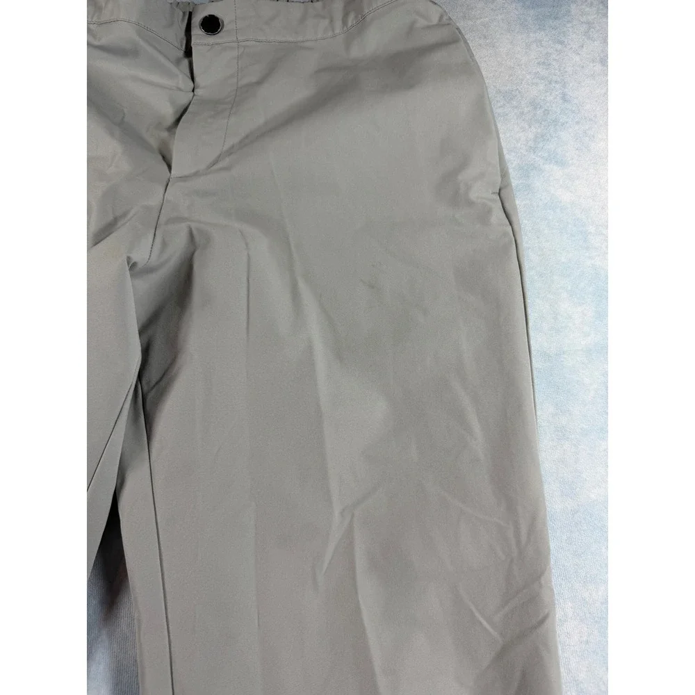 Banana Republic Travel Pants Mens 34 Grey Good Elastic Waist Tapered 2692